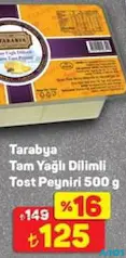TARABYA TAM YAĞLI DİLİMLİ TOST PEYNİRİ 500 G